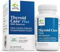 Terry Naturally Thyroid Care Plus - Iodine + L-Tyrosine 60 Capsules - Thyroid Support Supplement with Selenium Promotes Energy &amp Metabolism - Non-GMO Gluten-Free Kosher - 30 Servings