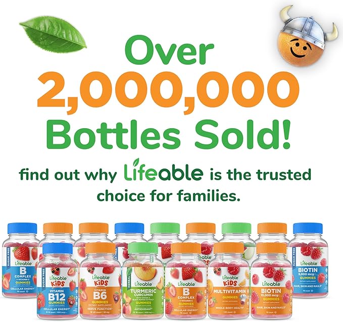 Lifeable Prebiotic Fiber Gummies for Kids | Kids Fiber Gummies 5g | Great Tasting Fiber Supplements for Kids | Prebiotic Gummies for Digestive Health | Fiber Gummy for Kids Children | 90 Gummies