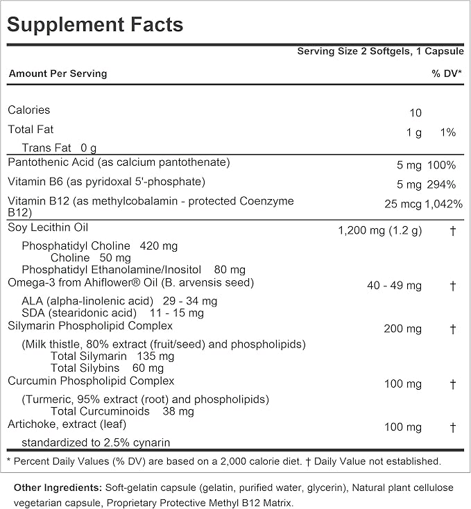 ANDREW LESSMAN PC Liver and Brain Benefits + Liver Anti-Oxidant Extracts Kit: 540 Capsules(360sg+180cp) - Phosphatidyl Choline Milk Thistle Artichoke Curcumin.