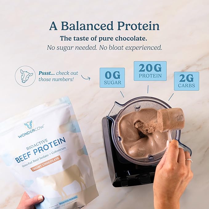 WONDERCOW Beef Liver Capsules + Beef Protein Isolate with Bovine Colostrum – Premium Grass-Fed Wellness Bundle – Non-GMO Gluten-Free