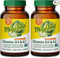 MegaFood Vitamin D3 5000 IU (125 mcg) - Vegetarian Supplements with Vitamin D3 K2 - Supports Bones Teeth Muscles &amp Immune Health - Certified Non-GMO - 120 Mini Capsules 120 Servings (Pack of 2)