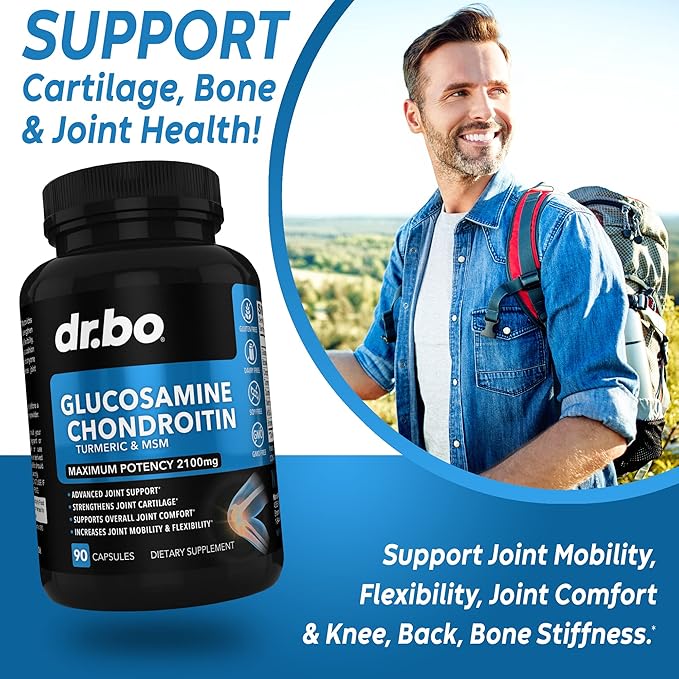 Glucosamine Chondroitin MSM Turmeric &amp Tart Cherry - Joint Health Supplement Knee Bone &amp Joints Purge Uric Acid Cleanse Flush Antioxidant Pills - Joint Support Pills &amp Tart Cherry Extract