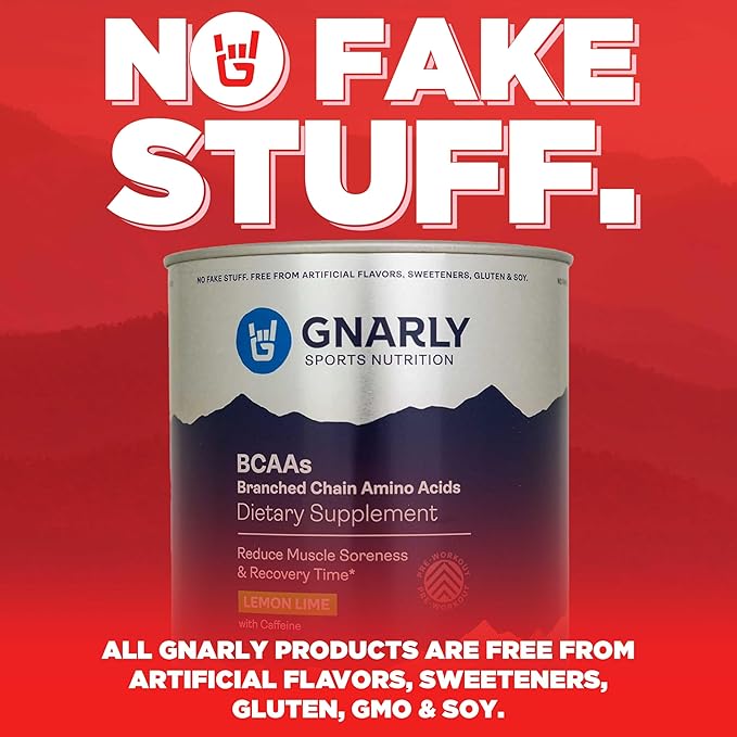 Gnarly Nutrition BCAAs Lemon Lime (10.58oz) Performance Greens Blueberry Açai (11.64 oz)