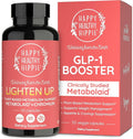 Happy Healthy Hippie GLP-1 Supplement (Metabolaid™ + Chromium) + Appetite Suppressant for Women | Metabolism Booster (AMPK) for Weight | Belly Fat Burner | Hunger &amp Cravings Control - 30 Vegan Cap