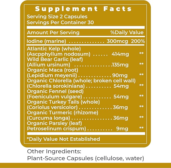Premier Research Labs ThyroVen - Thyroid Support for Women Thyroid Support for Men Thyroid Supplement Thyroid Support Complex with Naturally-Sourced Iodine - 60 Capsules