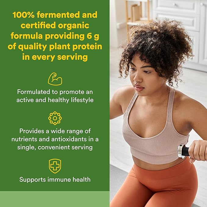 Whole Earth &amp Sea from Natural Factors Organic Fermented Greens Vegan Whole Food Supplement Tropical 14.3 Oz