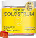 Prelude Bovine Colostrum Chews for Gut Health Bloating &amp Beauty for Women &amp Men - Grassfed Colostrum Gummies for Digestive Health Immunity &amp Overall Wellness - Colostrum Supplement Made i