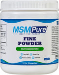 KALA HEALTH MSMPure Fast Dissolving Fine MSM Powder Crystals – US-Made MSM for Joint Health Skin Appearance and Hair &amp Nail Support – 1 lb Organic Sulfur