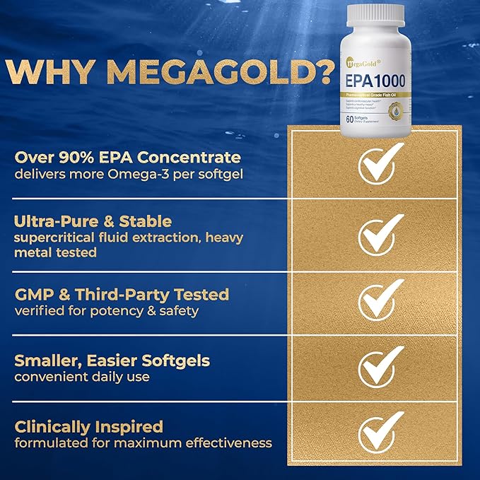 Fish Oil Omega 3 Supplements EPA 1000mg - Omega-3 Fatty Acids 1000mg Burpless Fish Oil for Men &amp Women Pure Concentrated Supplement - 60 Mini Softgels