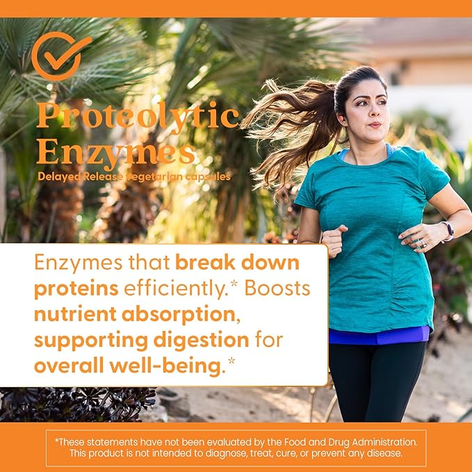 Doctor's Best Proteolytic Enzymes Supplement for Men &amp Women - Supports Protein Digestion Caps for Digestive Wellness Bromelain Protease &amp Papain Blend Supports Metabolic Health - 90 Veg