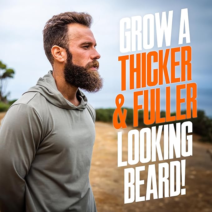 Wild Willies Beard Growth Gummies Supplement for Men - with Biotin &amp 19 Vitamins for Stronger Thicker Facial Hair - 60 Gummies
