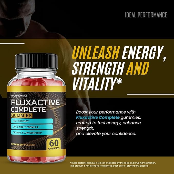 (2 Pack) Fluxactive Complete Gummies Flux Active Complete Max Strength New Ingredients (120 Gummies)