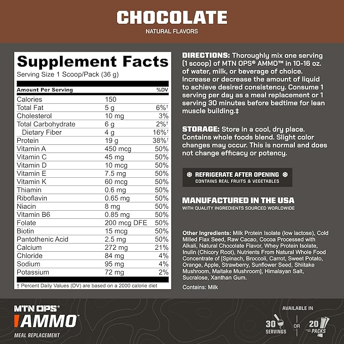 MTN OPS Blaze &amp Ammo Chocolate Bundle – Thermogenic Fat Burner + Lean Muscle Protein Stack