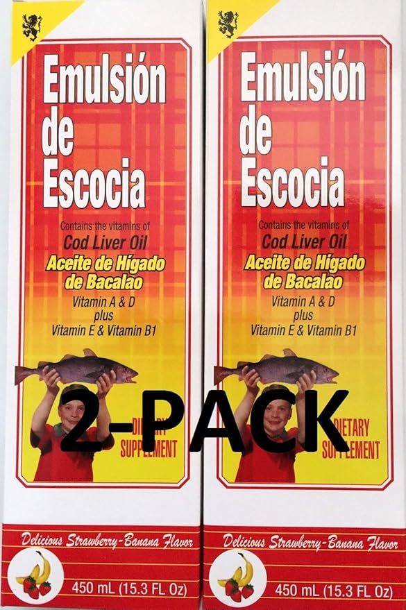 Emulsion De Escocia Strawberry Banana 15.3 Oz. Cod Liver Oil 2-Pack