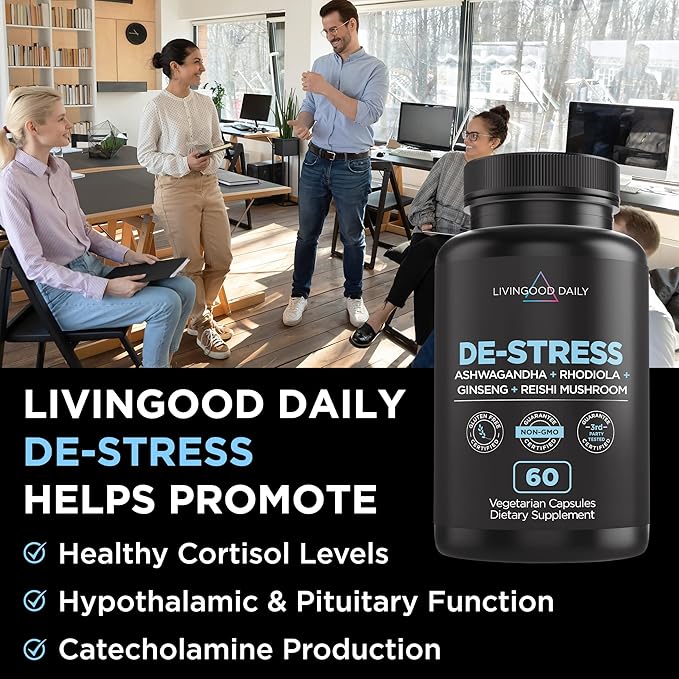 Livingood Daily Thyroid Support Bundle - Complete Thyroid Supplement Plus Adrenal and Cortisol Support