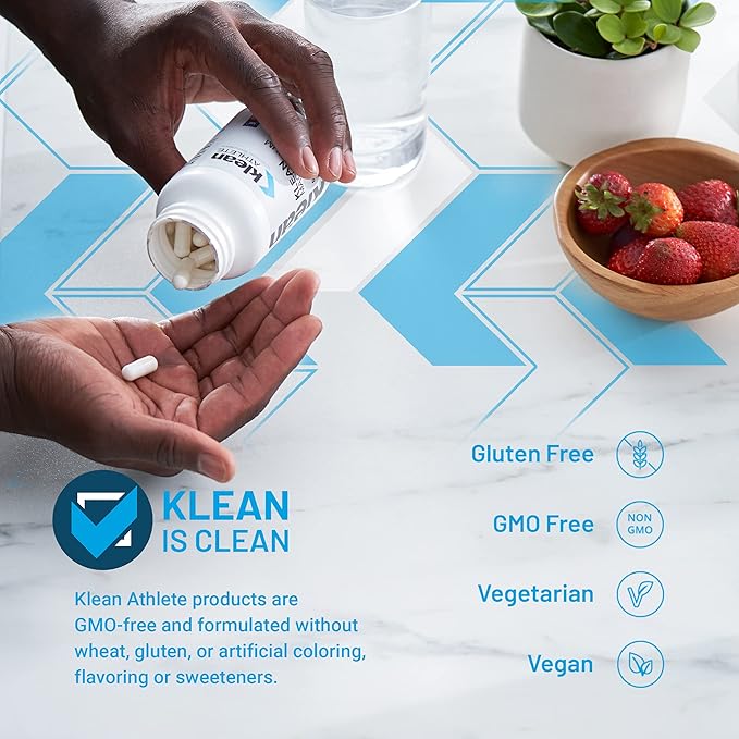 Klean ATHLETE Klean Magnesium | Supports Ability to Produce and Utilize Energy (ATP) Contract and Relax Muscles and Improves Recovery Time* | NSF Certified for Sport | 90 Vegetarian Capsules