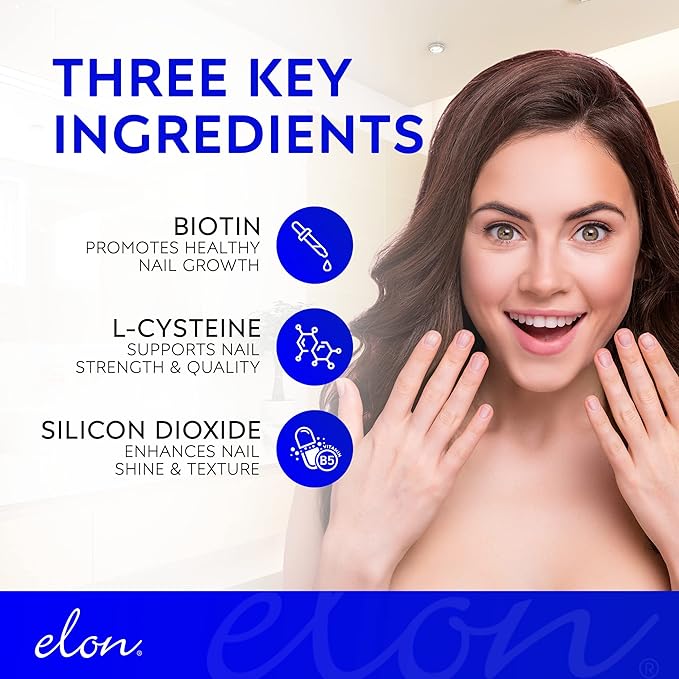 Elon Matrix Plus 3000 Biotin Vitamins for Nail Repair Strengthening and Growth (60 Day Supply)