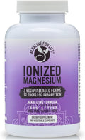 Alkaline for Life Ionized Magnesium Magnesium Glycinate Citrate Ascorbate Complex High-Absorption Magnesium Supplement Gentle Daily Support 180 Capsules