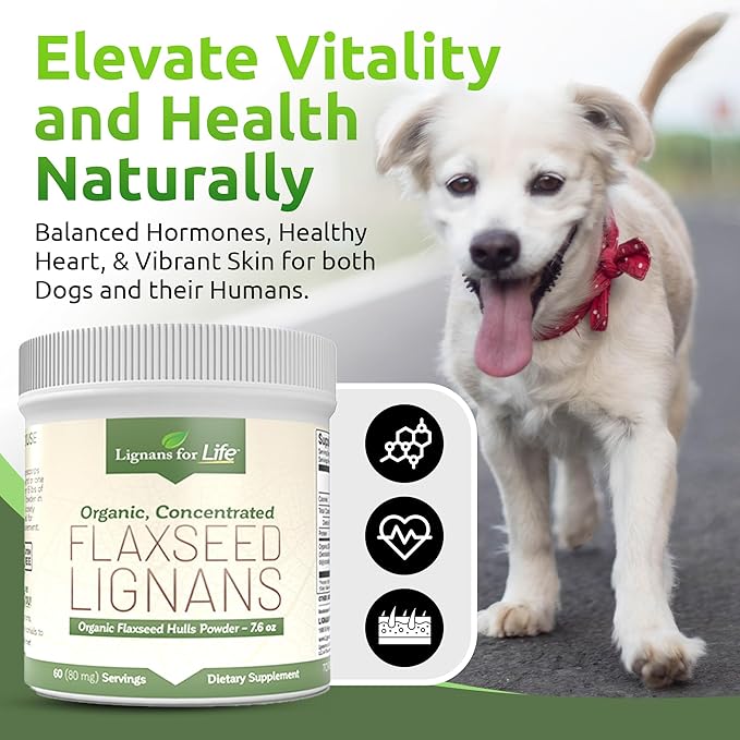 Lignans for Life - Natural Bulk Ground Flaxseed Powder - Omega 3 &amp 6 Fatty Acids Filled High Fiber Antioxidants - Support Healthy Heart &amp Hair Healthy Immune System - 60 Servings 80mg per tab