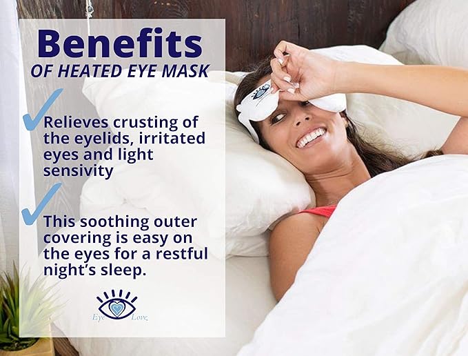 Heyedrate Triglyceride Omega 3 Fish Oil Heated Eye Mask Lid and Lash Cleanser Foaming Tea Tree Face Wash Bundle for Eye Health Provides Relief for Irritated Eyes