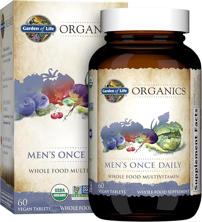 Garden of Life Omega-3 Fish Oil 1290mg + Men's Organic Multivitamin 60 Tablets