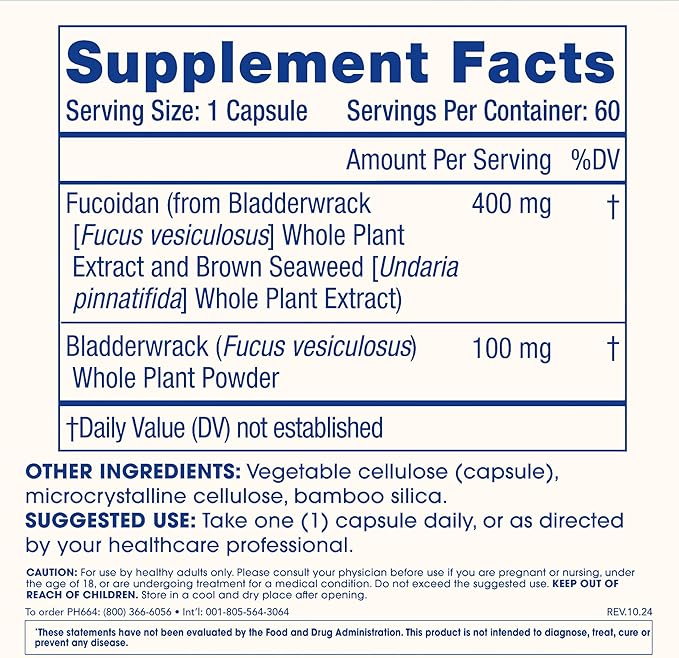 ProHealth Sirtuin 6 Activator | 60 Capsules | Fucoidan-Rich Seaweed Extract to Activate SIRT6 for Longevity DNA &amp Cellular Support | Triple Lab-Tested GMP-Manufactured in USA