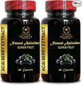 ACAI Berry Extract - High in Nutrient-Dense Antioxidants Made from Brazilian Acai Trees Total Wellness Formula Pure Fruit Extract - 2 Bottles 120 Capsules