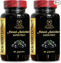 Acai Berry Extract 4:1 – Superfruit Acai Capsules for Energy Wellness Balance &amp Long-Term Nutrition acai Berry antioxidant - 2 Bottles 120 Capsules