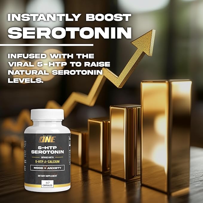 5-HTP Serotonin Support – Mood &amp Well-Being Supplement – 60 Capsules Non-GMO &amp Gluten-Free