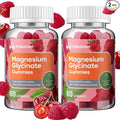 Magnesium Glycinate Gummies Sugar Free Magnesium Supplement w/Ashwagandha Zinc Vegan Magnesium Glycinate Supplement for Adults - 120 Cherry Gummies