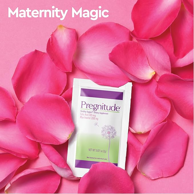 Pregnitude Reproductive Fertility Support - Helps Promote Regular Ovulation - Menstrual Cycles and Increase Quality of Eggs - 60 Day Supply 120 Packets
