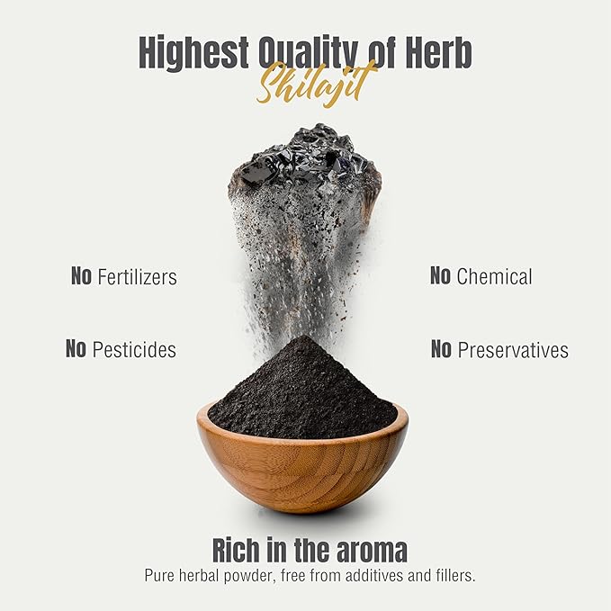 Herbsforever Shilajit Powder Mineral Pitch Antioxidant General Wellness Concentrated Extract 6:1 8.11 oz 230 GMS