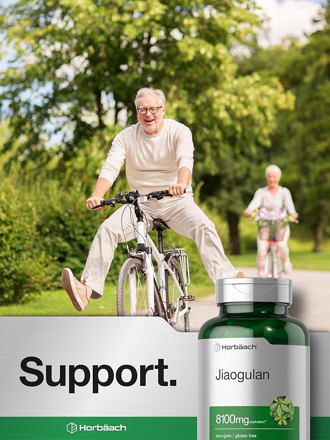 Horbäach Jiaogulan Capsules | 120 Count | Gynostemma Pentaphyllum Herbal Extract | Stamina and Endurance Supplement | Non-GMO Gluten Free