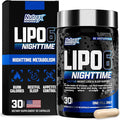 Nutrex Lipo 6 Nighttime Fat Burner | Melatonin Sleep Aid &amp Weight Loss Diet Pills for Men and Women | Night Time Metabolism Booster Appetite Suppressant | 30 Servings (1)