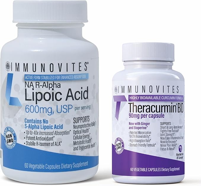 IMMUNOVITES Stabilized Na-R-ALA + Theracurmin BID Bundle
