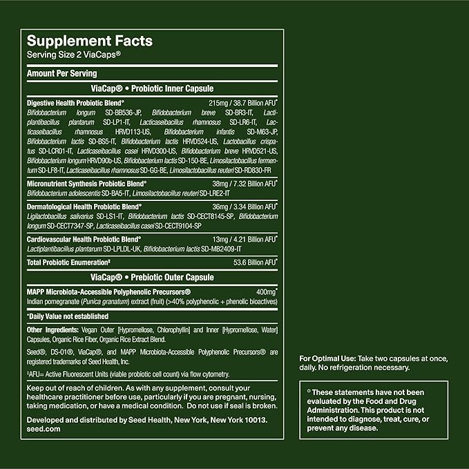 Seed 14 Day Gut Reset - Prebiotic and Probiotic for Women &amp Men - Digestive Health Gut Health Rapid Gut Recovery Bloating &amp Constipation Relief - Vegan &amp Shelf-Stable - 28 Capsules (14-