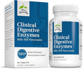 Terry Naturally Clinical Digestive Enzymes - Digestion Supplement for Nutrient Absorption - Includes Undiluted Pancreatic Enzymes - Gluten-Free Dairy-Free &amp Non-Soy - 90 Tablets (45 Servings)