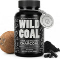 Wild Foods Activated Charcoal Capsules | 100% Organic Coconut Shells Active Tablets | Lab Tested &amp Non-GMO Pills | Made in USA (120 Capsules)