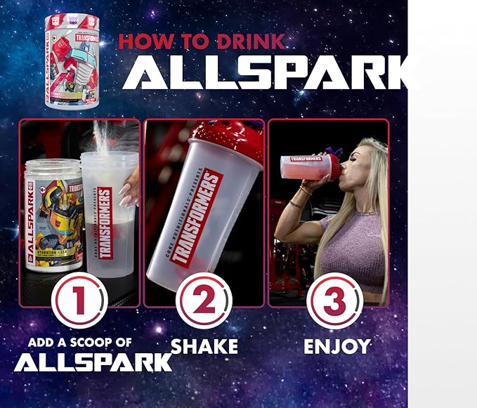 Core Nutritionals Transformers Allspark Hydration + EAA | Full Electrolyte Blend for Recovery | Free Prize Inside - Bumblebee | 30 Servings (Sour Lemon Candy)