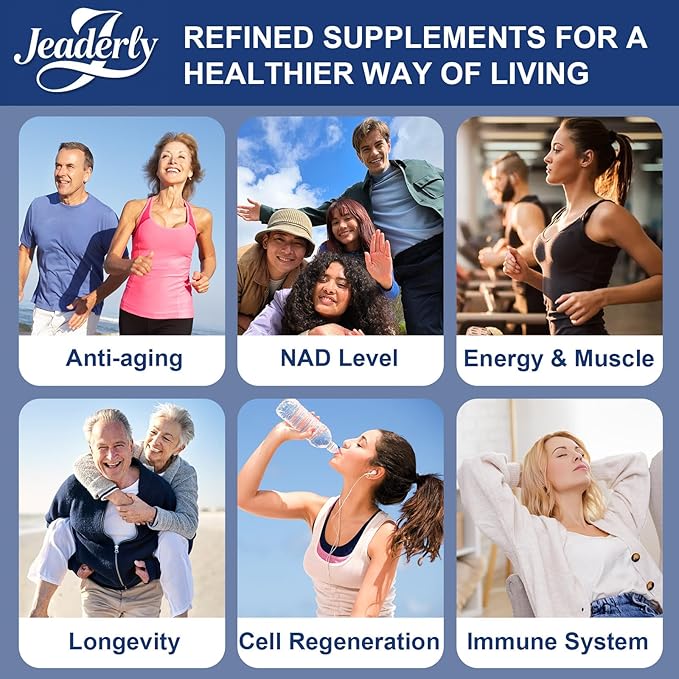 1100mg NMN &amp Trans-Resveratrol 3-in-1 Supplement 60 Veggie Capsules – Supports NAD+ Boost* Cellular Energy Immune Function Muscle Health &amp Anti-Aging 30-Day Supply