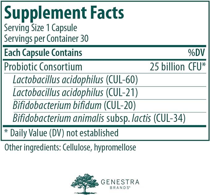 Genestra Brands HMF Intensive | Four Strains of Probiotics to Support Intestinal Health Abdominal Comfort and Healthy Microflora* | 30 Capsules