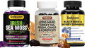 Sakoon nutrition Superfood Gummies Bundle – Black Seed Oil Irish Sea Moss &amp Lions Mane Mushroom – Antioxidant Immune Digestive &amp Brain Health Support – 60 Gummies Each