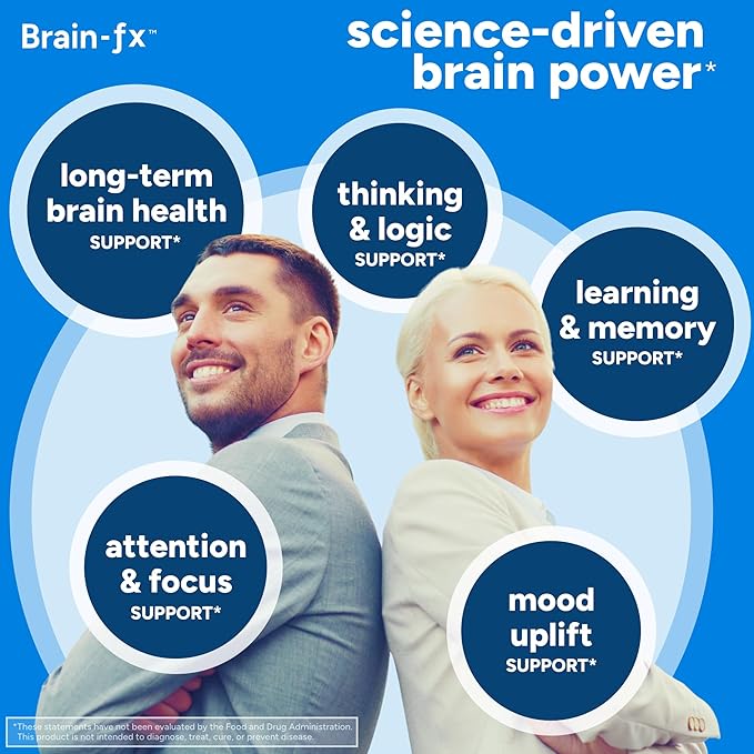 PPO Lab® Brain-fx™ Extended-Release Vitamins for Brain Health Supplement for Memory and Focus with Nootropics BDNF Factor Methylated B Complex L-Theanine Lions Mane Alpha GPC - 120 Capsules