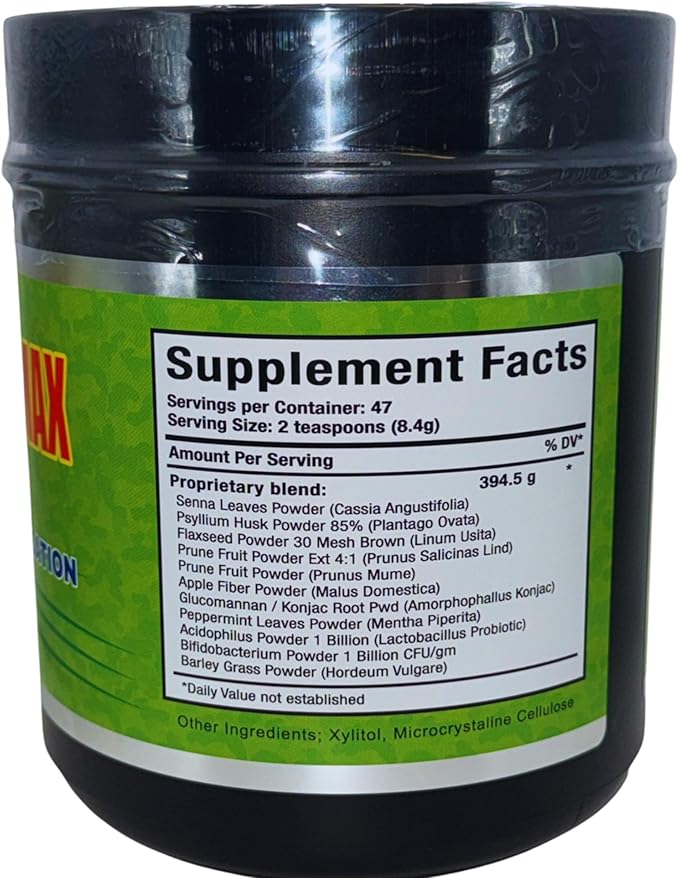 FIBRA 18 Super MAX Powder (18 Fibers) - 400g - Dietary Supplement - Supports Cleansing &amp Detoxification Unflavored (2 Pack)