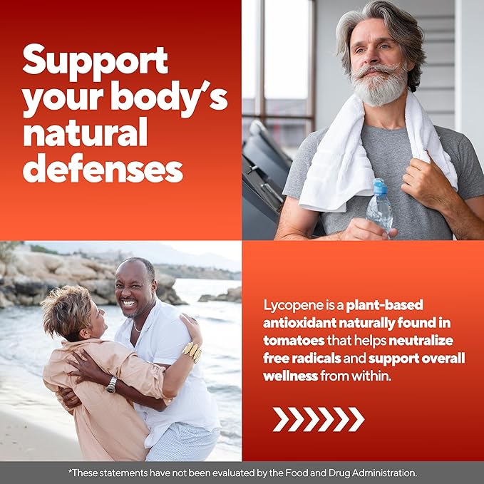 VitaUp Lycopene Supplements for Men – USA Made Prostate Supplements for Men with Natural Tomato Extract – Non-GMO Lycopene Supplement for Normal Prostate Skin &amp Antioxidant Support – 120 Count