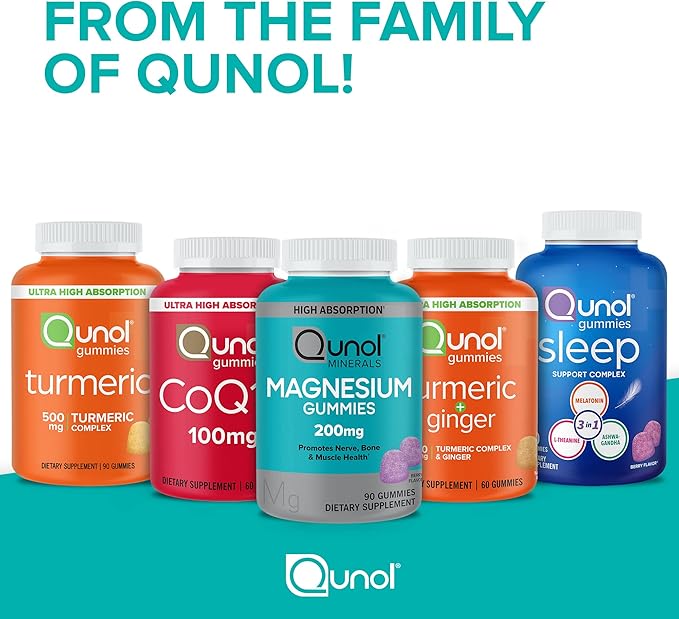 Qunol CoQ10 Gummies CoQ10 100mg Delicious Gummy Supplements Helps Support Heart Health Vegan Gluten Free Ultra High Absorption 2 Month Supply (60 Count Pack of 2)