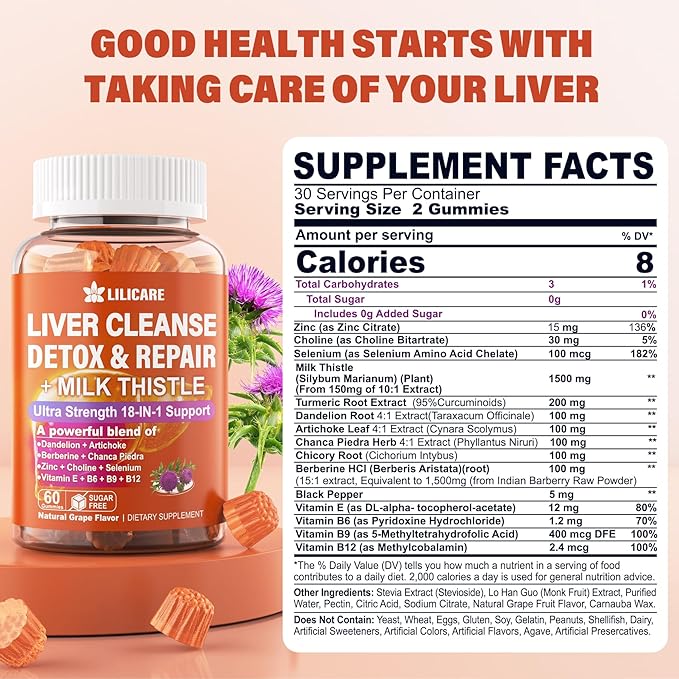 Bundle Vegan Omega 3 Supplement Gummies &amp Liver Cleanse Detox &amp Repair Gummies