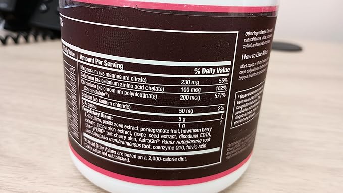 Life's Fortune 5000mg L- Arginine Supplement Powder &amp 1000mg L-Citrulline High Potency Nitric Oxide Health Booster Endurance Workout Performance Natural Cherry Flavor (20 Servings)