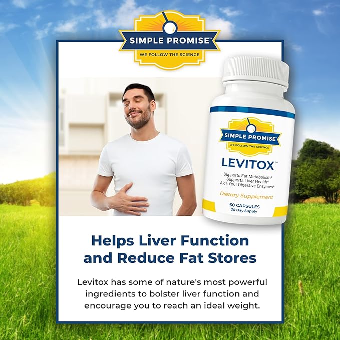 Simple Promise Heart &amp Liver Wellness Bundle – Supports Cardiovascular &amp Metabolic Health – CardioClear7 &amp Levitox for Heart Health Liver Support Circulation &amp Energy – 30 &amp 60 C