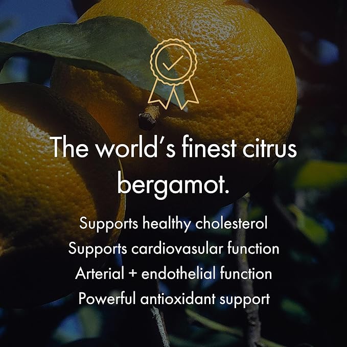 NAOMI Italian Citrus Bergamot 500mg + Resveratrol Award-Winning Cardiologist Dvlpd Supports Normal Cholesterol &amp Healthy Cellular Function 7 Key Polyphenols Resveratrol &amp Olive Leaf 30-Da